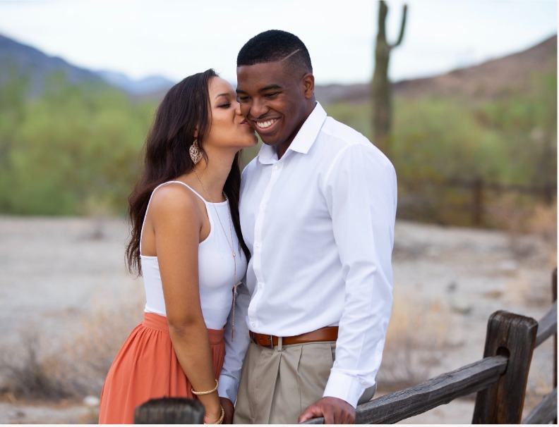 Donovan and Kierra Henley outdoors in the Arizona desert